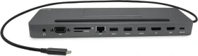 i-tec Metal Ergonomic 4K 3x Display Docking Station, inkl. Netzteil, USB PD 85W, USB-C 3.0 [Stecker] (C31FLATPRO100)