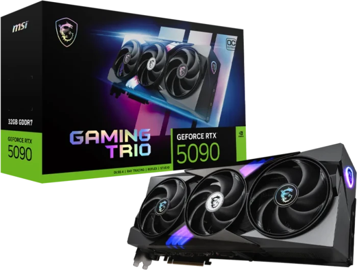 MSI GeForce RTX 5090 32G Gaming Trio OC, G5090-32GTC, 32GB GDDR7, HDMI, 3x DP