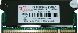 G.Skill SA Series SO-DIMM 2GB, DDR2-667, CL5
