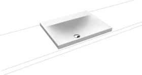 Kaldewei Silenio 3040 Aufsatzwaschtisch 60x46x4cm, Perl-Effekt, alpinweiß matt