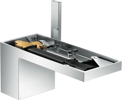 Hansgrohe Axor MyEdition Waschbeckenarmatur 70 mit Push-Open Ablaufgarnitur ohne Platte chrom