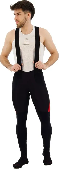 Castelli Sorpasso RoS Bibtight Fahrradhose lang schwarz/rot (Herren)