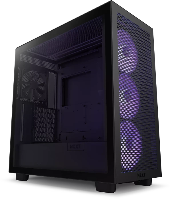 NZXT H7 Flow RGB Black, schwarz, Glasfenster