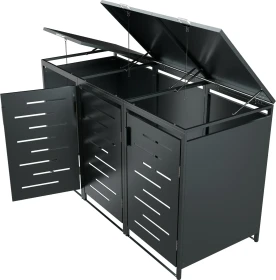 Juskys Metall Mülltonnenbox Arel 3er