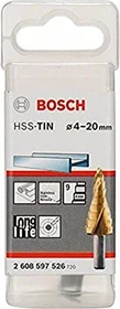 Bosch Professional HSS-TiN Stufenbohrer, 4-20x36x70.5mm, 1 Stück