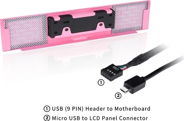 Thermaltake LCD Panel Kit 3.9" für Thermaltake The Tower 200, Bubble Pink