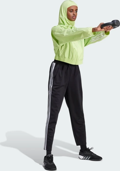 adidas Aeroready Train Essentials 3-Streifen Trainingshose lang schwarz/weiß (Damen)