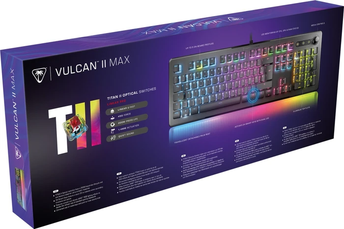 Turtle Beach Vulcan II Max, schwarz, LEDs RGB, TITAN II OPTICAL RED, USB, DE