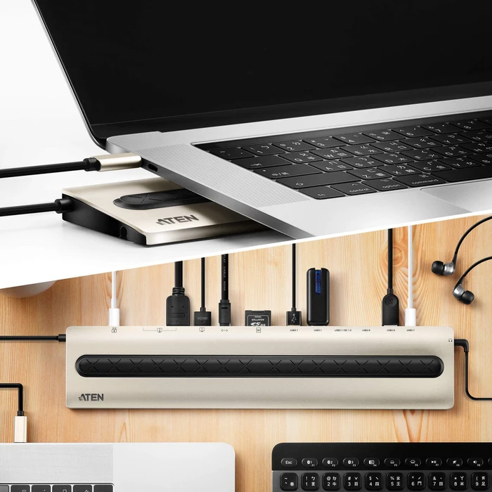 ATEN USB-C Multiport Dock, USB-C 3.0 [Stecker]
