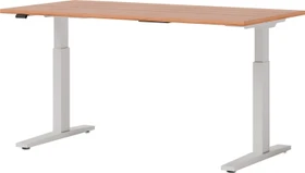 Hammerbacher Ergonomic Aktiv XMKA16 elektrisch höhenverstellbarer Sitz-Steh-Schreibtisch 160x80cm Buche/weiß