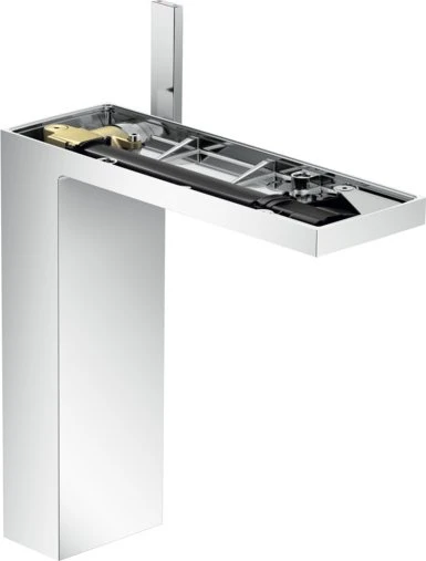 Hansgrohe Axor MyEdition Waschbeckenarmatur 230 mit Push-Open Ablaufgarnitur ohne Platte chrom