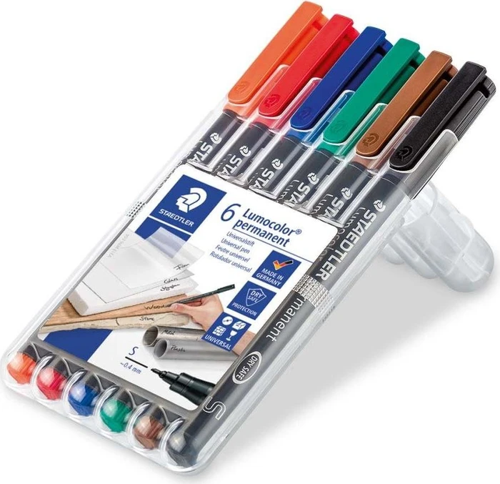 Staedtler Lumocolor 313 permanent sortiert, 6er-Set