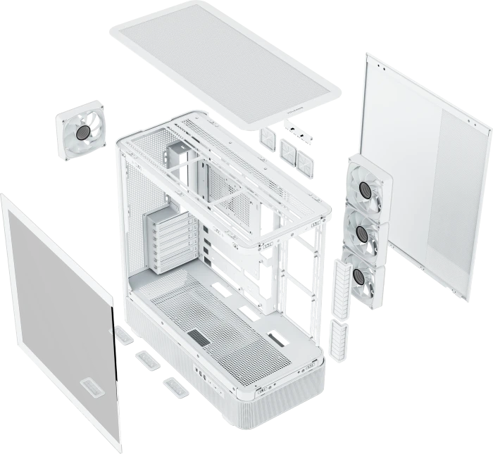 Modecom Volcano AQ300 ARGB White, Glasfenster