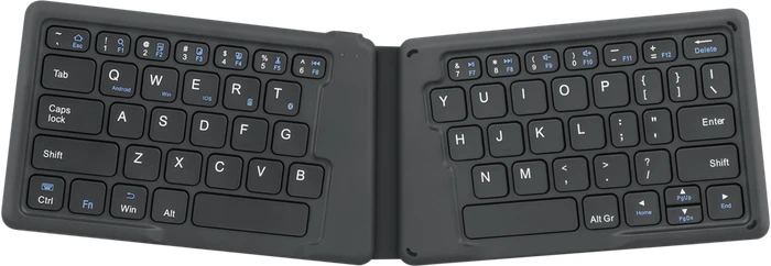 Perixx Periboard-805 ERGO faltbare-Tastatur, schwarz, Bluetooth, US