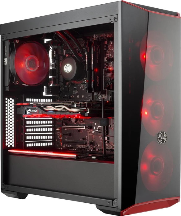 Cooler Master MasterBox Lite 5 RGB, schwarz, Glasfenster