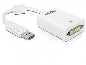 DeLOCK DisplayPort [Stecker] auf DVI [Buchse] Adapterkabel weiß (61765)