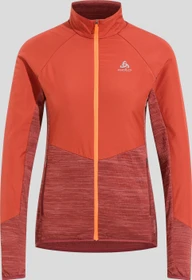 Odlo The Run Easy Warm Hybrid Funktionsjacke cinnabar/spiced apple (Damen)