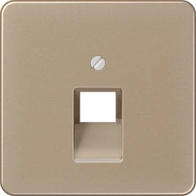 Jung Abdeckung für IAE/UAE-Anschlussdosen, 1 x 8-polig, Aluminium eloxiert, Serie CD, gold-bronze