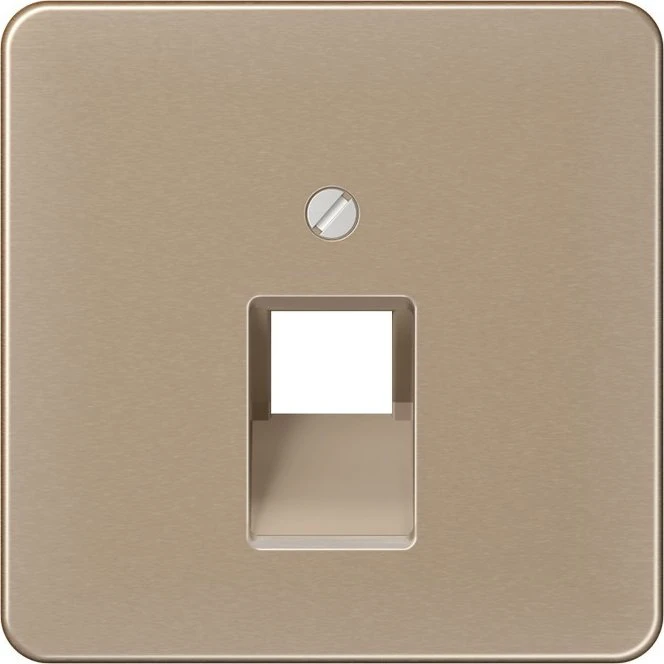 Jung Abdeckung für IAE/UAE-Anschlussdosen, 1 x 8-polig, Aluminium eloxiert, Serie CD, gold-bronze