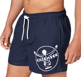Chiemsee Label-Symbol und Taschen Badeshorts total eclipse (Herren)