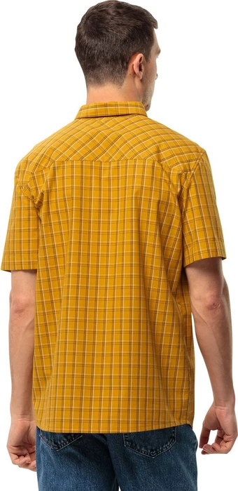 Jack Wolfskin Hot Springs Hemd kurzarm curry check (Herren)