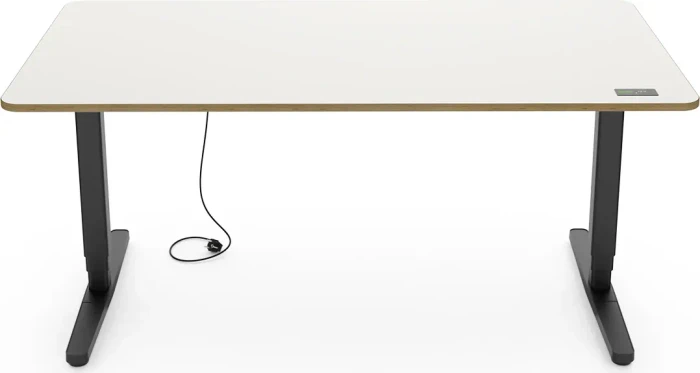 Yaasa Desk Pro elektrisch höhenverstellbarer Sitz-Steh-Schreibtisch 140x80cm weiß/schwarz
