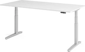 Hammerbacher Ergonomic Aktiv XBHM12 elektrisch höhenverstellbarer Sitz-Steh-Schreibtisch 200x100cm weiß/weiß