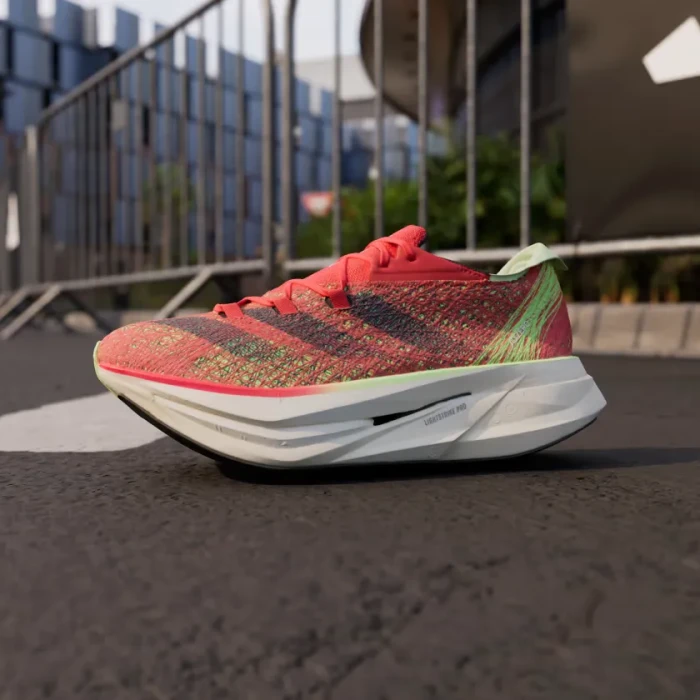 adidas Adizero Prime X 2.0 Strung bright red/aurora metallic/green spark