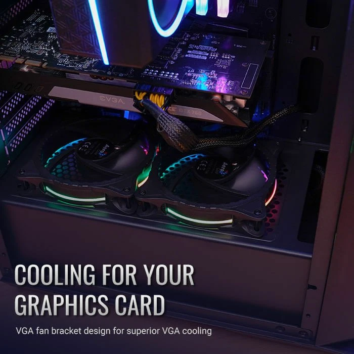AeroCool Aero One Eclipse, schwarz, Glasfenster