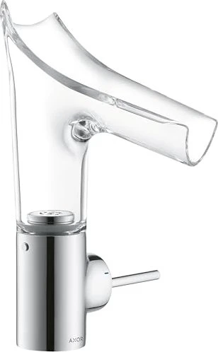 Hansgrohe Axor Starck V 140 Waschbeckenarmatur mit Glasauslauf chrom