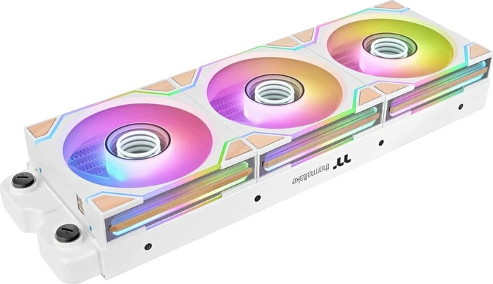 Thermaltake SWAFAN 120 EX INFINITY ARGB Sync Wood Edition Snow, weiß, 124mm, 3er-Pack