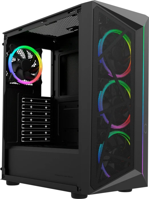 Cooler Master CMP 510, schwarz, inkl. 4x Lüfter, Lüfter LED ARGB, Glasfenster