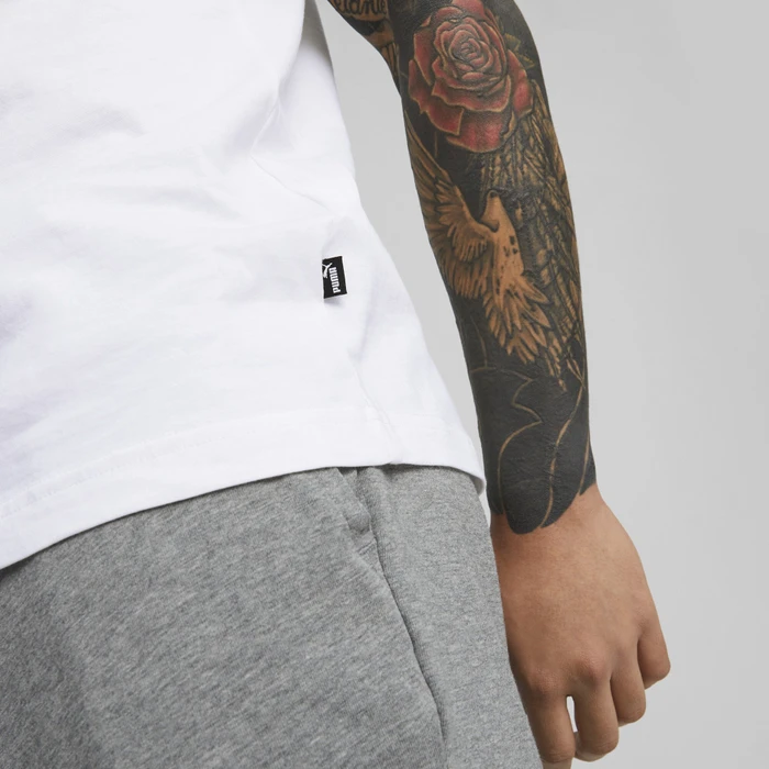 Puma Essentials Logo T-Shirt kurzarm puma white (Herren)