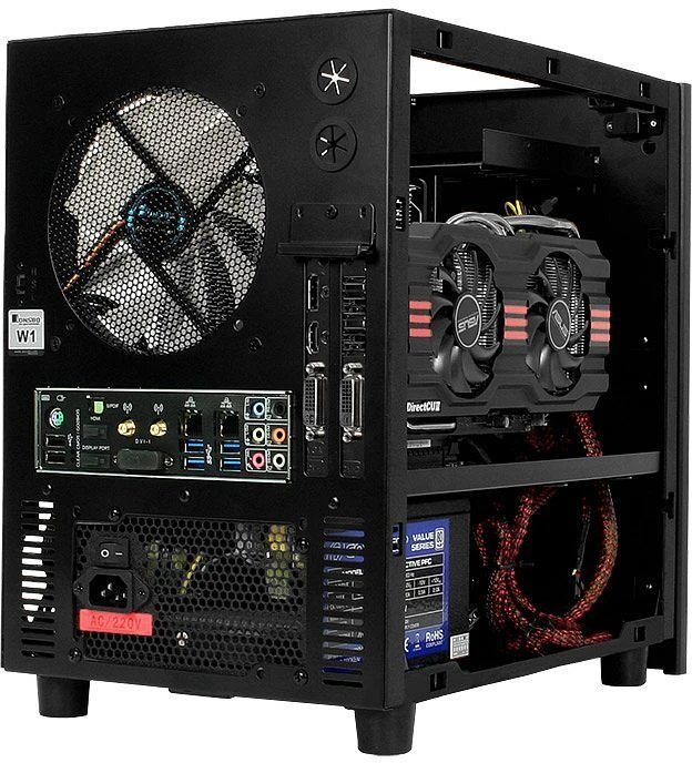 Cooltek W1 schwarz, Acrylfenster, Mini-ITX