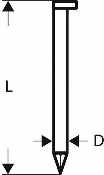 Bosch Professional SN34DK 80 D-Kopf Streifennagel 34° glatt geharzt Tacker-Nägel, 80x3.1mm, 3000 Stück