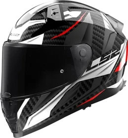 LS2 FF811 Vector II Carbon Savage schwarz/weiß/rot/grau
