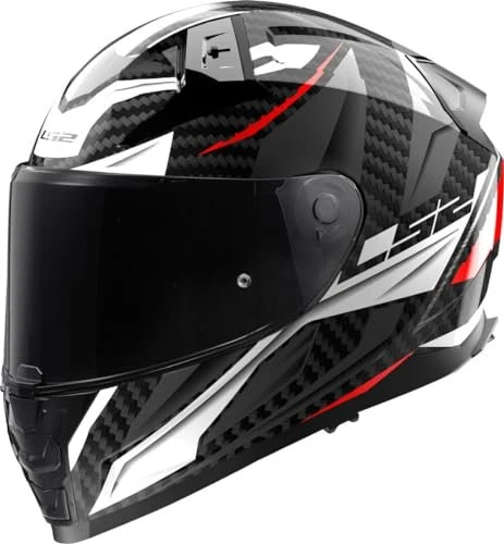 LS2 FF811 Vector II Carbon Savage schwarz/weiß/rot/grau
