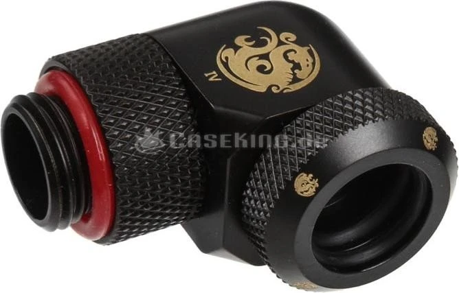 Bitspower Multi-Link Adapter 90° G1/4" auf 12mm, carbon schwarz