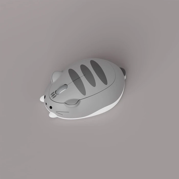 Akko x Waigua Cat Theme Wireless Mouse, Gray Mimo, USB
