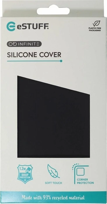 eSTUFF Infinite Riga Silicone Cover für Apple iPhone 15 Pro schwarz