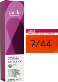 Londa Professional Permanent Color Crème 7/44 mittelblond kupfer-intensiv, 60ml