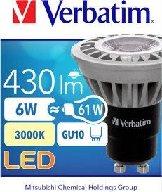 Verbatim LED Spot PAR16 GU10 6W/830 3000K 35°