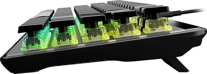 Roccat Vulcan II Mini Air, LEDs RGB, schwarz, TITAN II OPTICAL BROWN, USB/Bluetooth, DE
