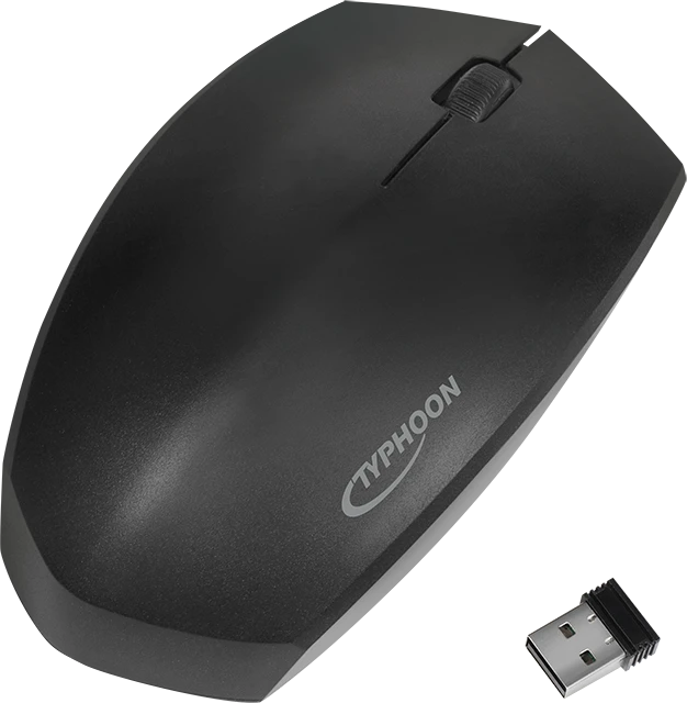 Typhoon Wireless Dual Mode Mouse, schwarz, USB/Bluetooth