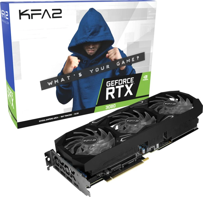 KFA2 GeForce RTX 3080 SG (1-Click OC) LHR, 10GB GDDR6X, HDMI, 3x DP