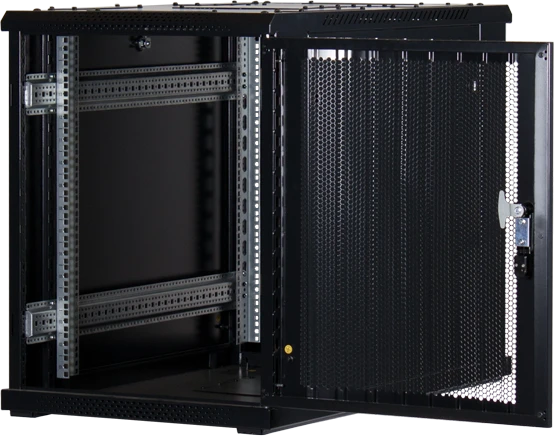 Rockstable 19" Serverschrank 15HE, Gitternetztür, IP2X, schwarz, 1000mm tief