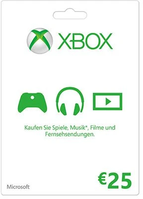 Microsoft Xbox Live Prepaid Card - 25 Euro (Xbox SX/Xbox One/Xbox 360)