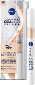 Nivea Hyaluron Cellular Filler 3in1 Augenpflege Concealer 02 mittel, 4ml