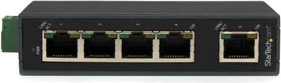 StarTech IES Industrial Railmount Switch, 5x RJ-45