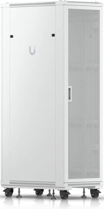 Ubiquiti 42U Rack Cabinet, 19" Rackschrank 42HE, mit Rollen, Glastür, weiß, 1000mm tief
